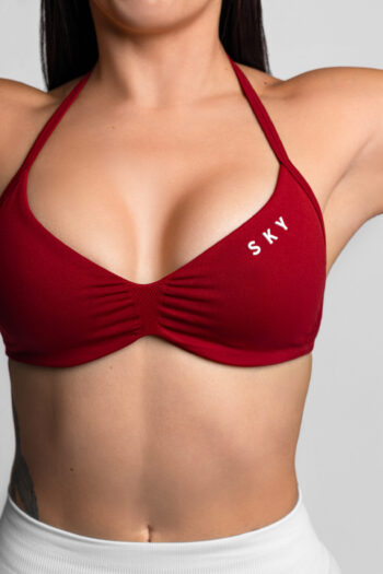 Sports Bra ruched wine